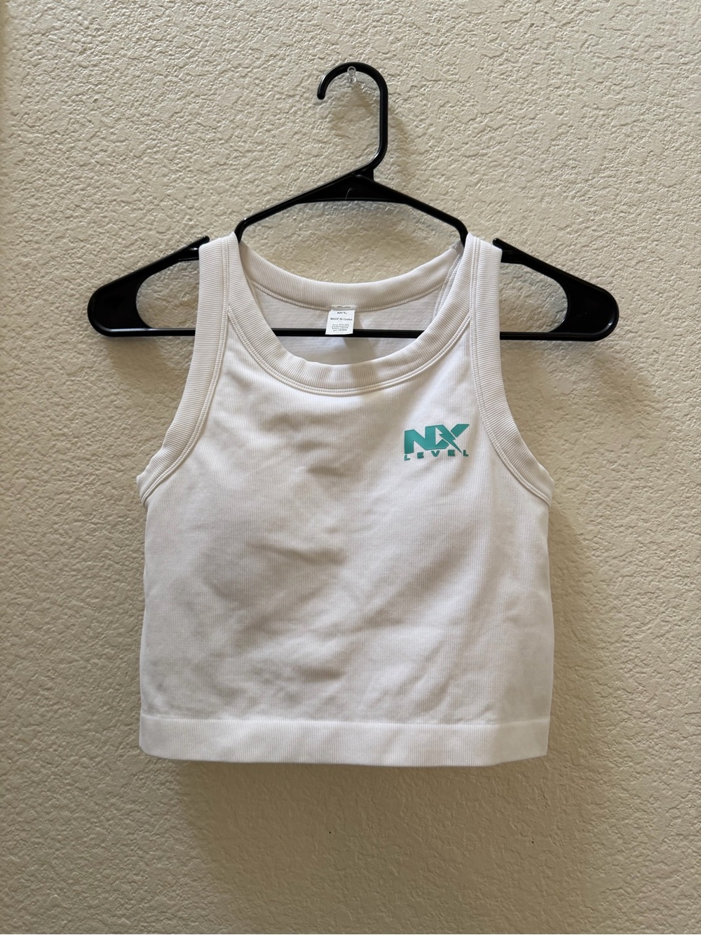Women’s Ribbed White Tank Top